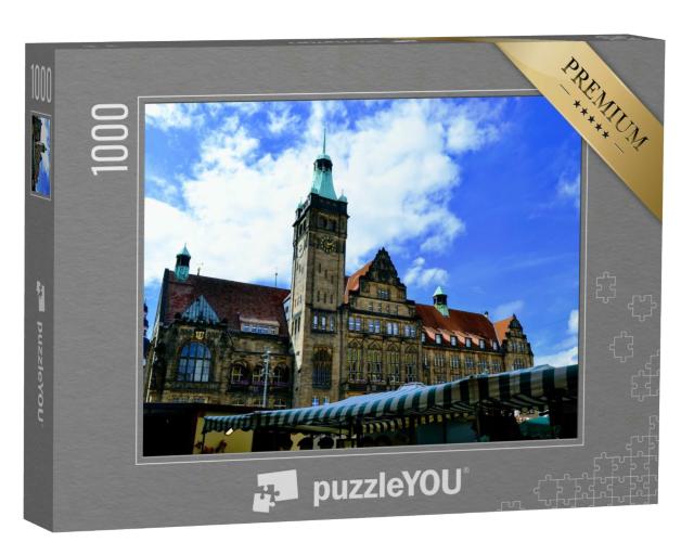 Puzzle 1000 Teile „Rathaus von Chemnitz, Deutschland“