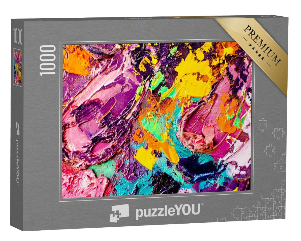 Puzzle 1000 Teile „Fragment eines Kunstwerks aus Ölfarbe“