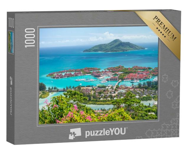 Puzzle 1000 Teile „Rote Dächer von Eden Island, Seychellen“