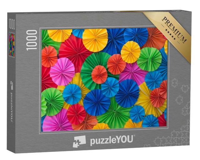 Puzzle 1000 Teile „Bunte Origami-Kreise“