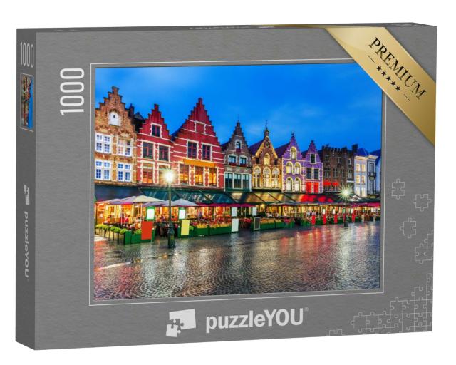 Puzzle 1000 Teile „Grote Markt Platz bei Nacht, Brüssel, Belgien“