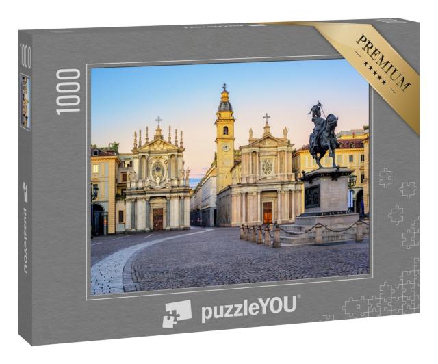 Puzzle 1000 Teile „Piazza San Carlo in der Altstadt von Turin, Italien“