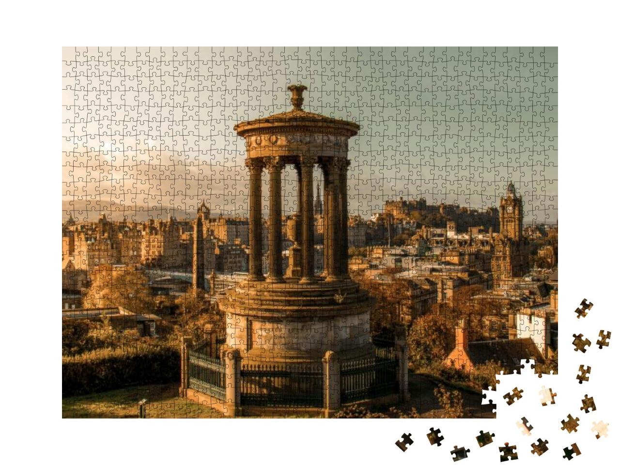 Puzzle 1000 Teile „Sonniger Herbsttag in Edinburgh“