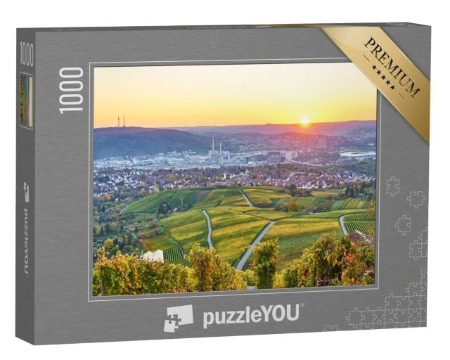 Puzzle 1000 Teile „Bunte Weinbauregion Stuttgart im Süden von Deutschland“