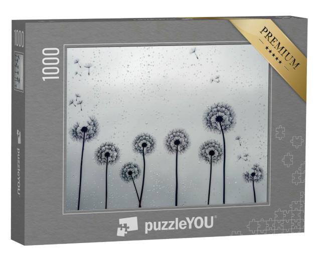 Puzzle 1000 Teile „Pusteblumen im Regen “