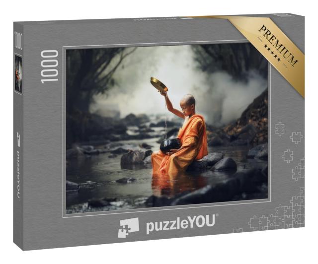 Puzzle 1000 Teile „Novizenmönch in Thailand“