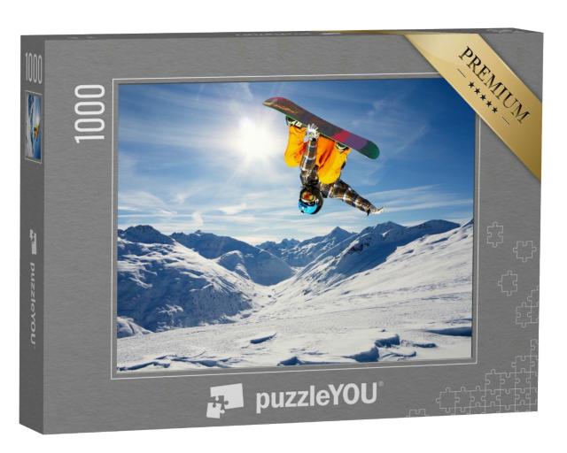 Puzzle 1000 Teile „Snowborder beim spektakulären Sprung“
