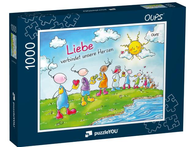 Puzzle 1000 Teile „Oups – Liebe verbindet“