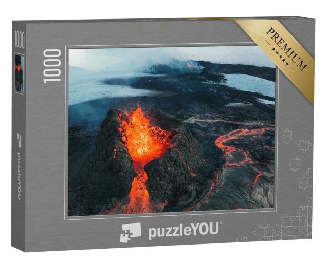 Puzzle 1000 Teile „Vulkanausbruch 2021 in Island“
