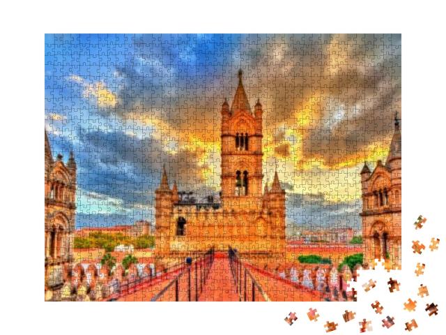 Puzzle 1000 Teile „Die Kathedrale von Palermo, Sizilien“