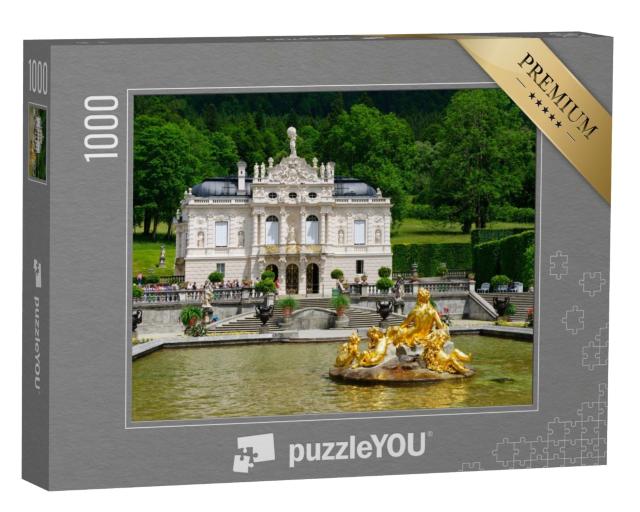 Puzzle 1000 Teile „Pittoreskes Schloss Linderhof, Bayern“