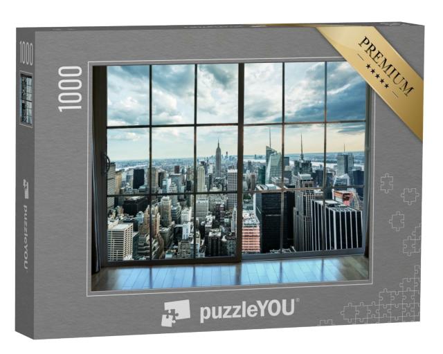 Puzzle 1000 Teile „Ausblick aus einem Penthaus in Manhatten“