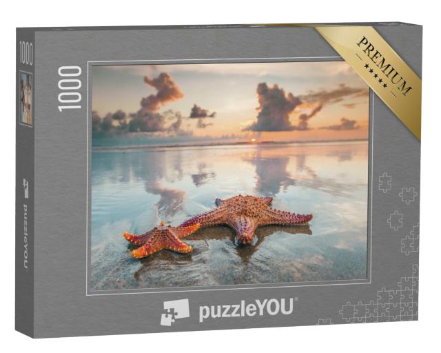 Puzzle 1000 Teile „Zwei Seesterne am Strand von Bali“
