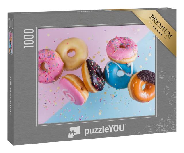 Puzzle 1000 Teile „Fliegende Donuts“
