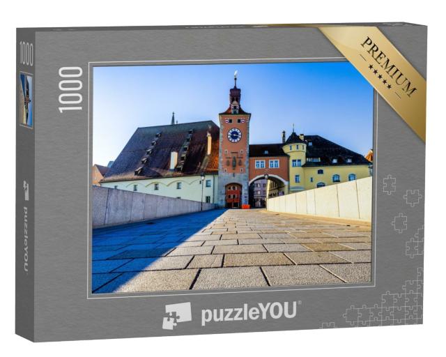 Puzzle 1000 Teile „Die berühmte Altstadt von Regensburg in Bayern“