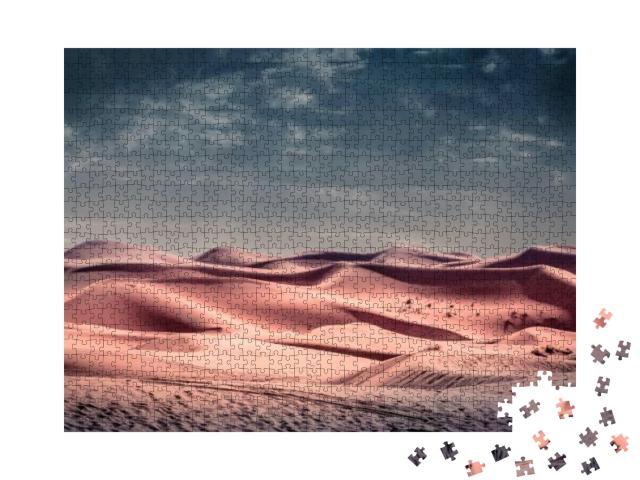 Puzzle 1000 Teile „Die Sanddünen der Sahara Wüste“