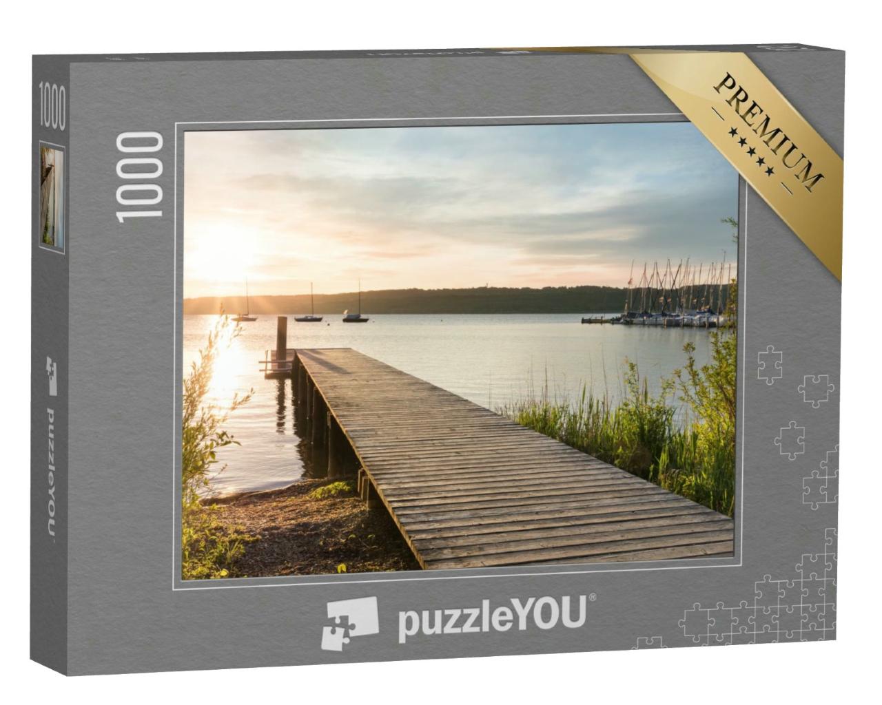 Puzzle 1000 Teile „Sonnenaufgang in Oberbayern am Ammersee“