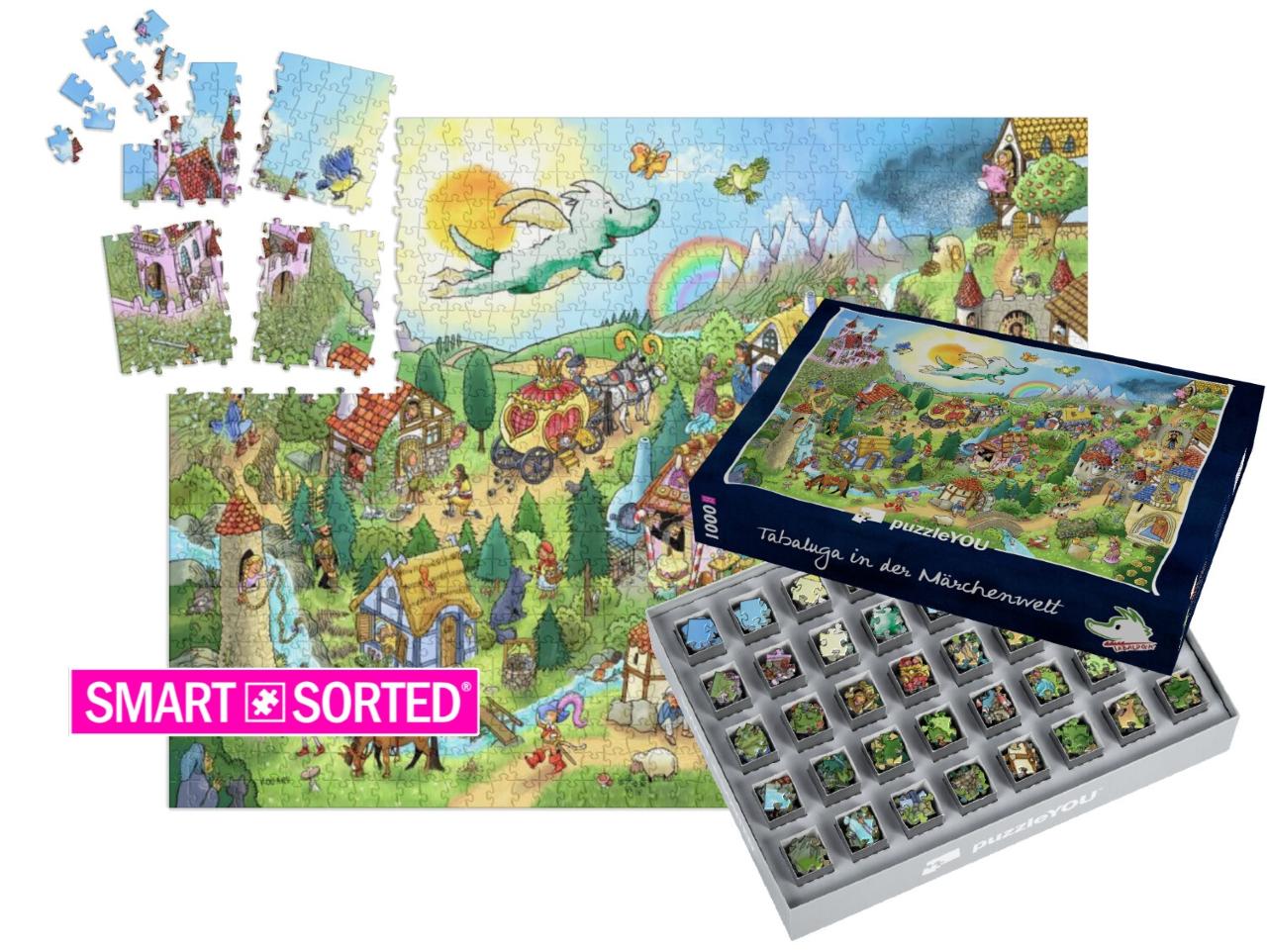 SMART SORTED® | Puzzle 1000 Teile „Tabaluga in der Märchenwelt“