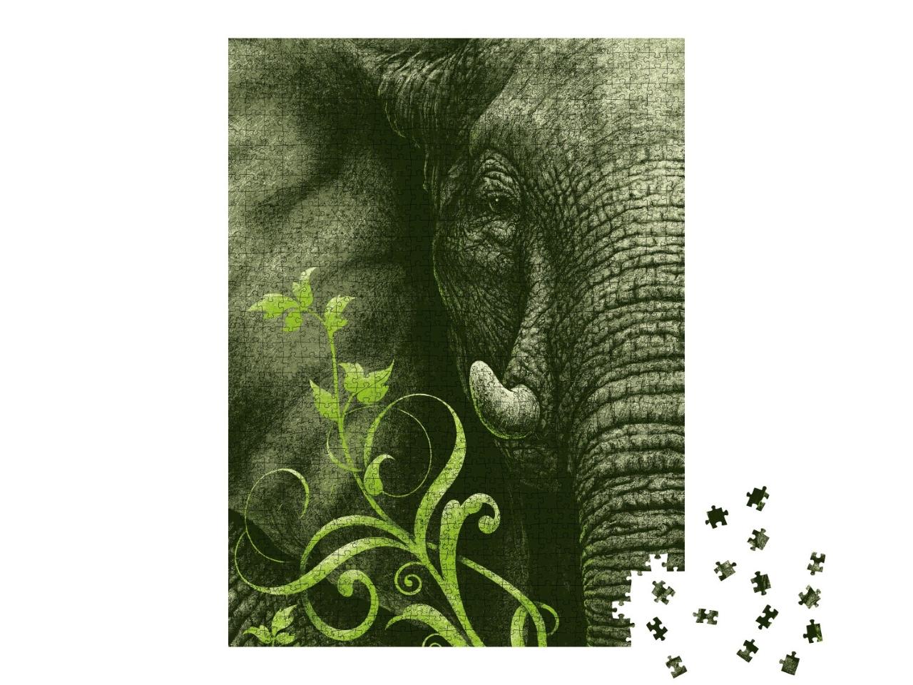 Puzzle 1000 Teile „Elefant“