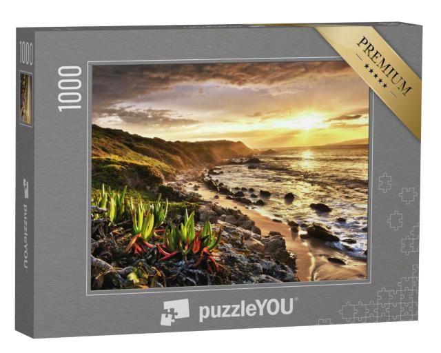 Puzzle 1000 Teile „Sonnenuntergang am Strand, Propriano, Korsika“