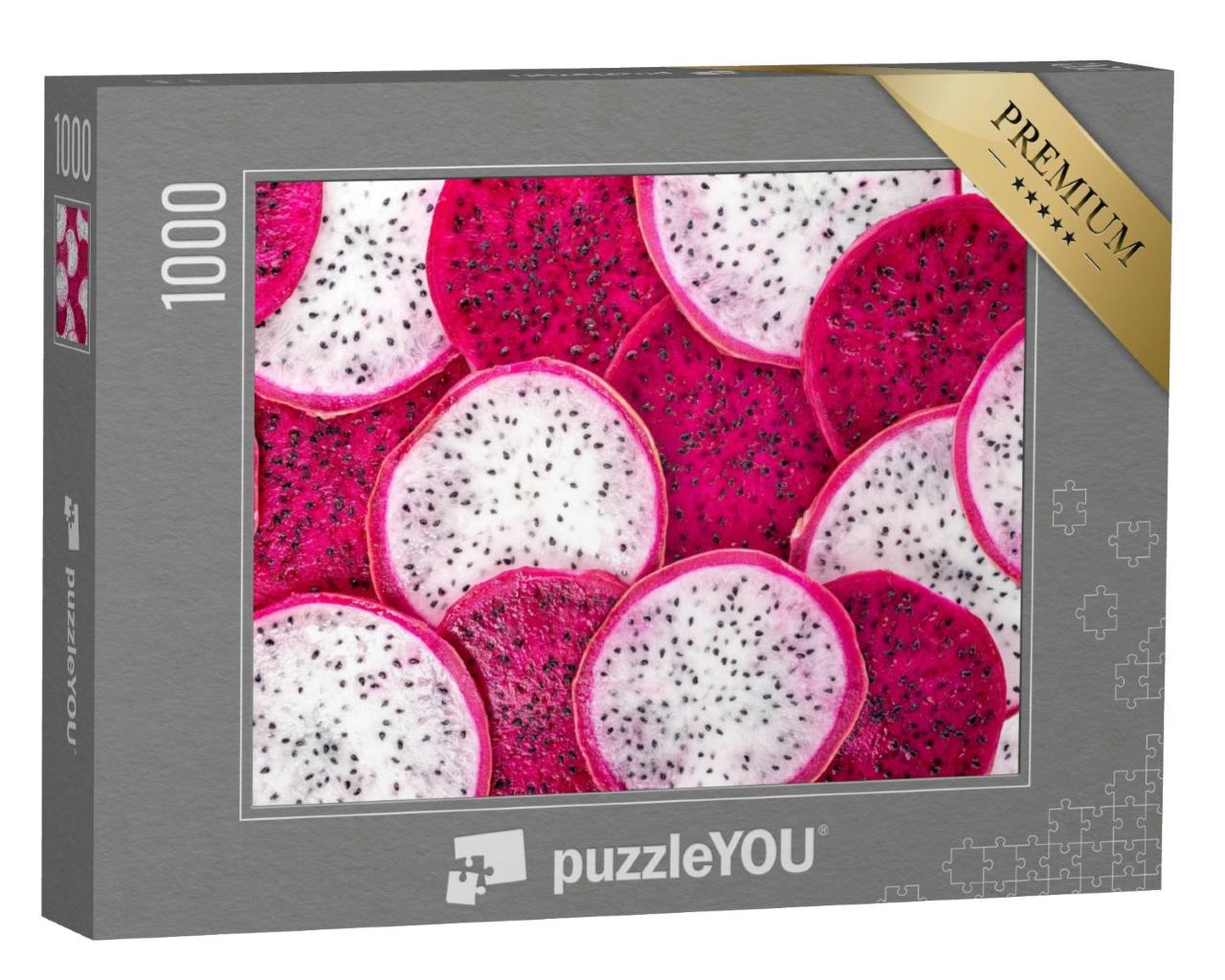 Puzzle 1000 Teile „Frische Scheiben der Drachenfrucht“