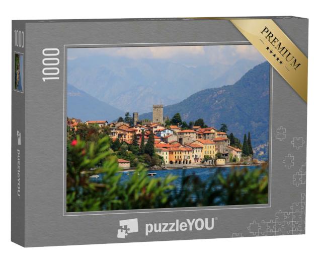Puzzle 1000 Teile „San Siro am Comer See mit dem Schloss und der alten Festung Rezzonico“