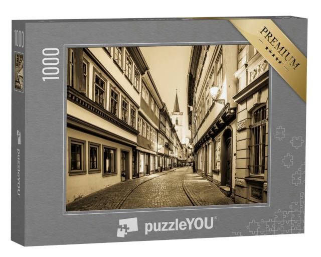 Puzzle 1000 Teile „Historische Fassaden in Erfurt, Deutschland“