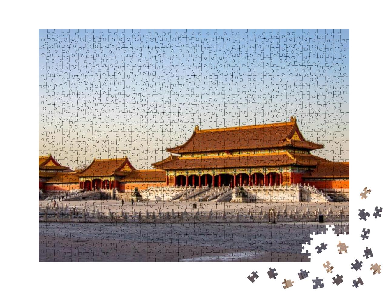 Puzzle 1000 Teile „Die Verbotene Stadt, der alte Palast in Peking“