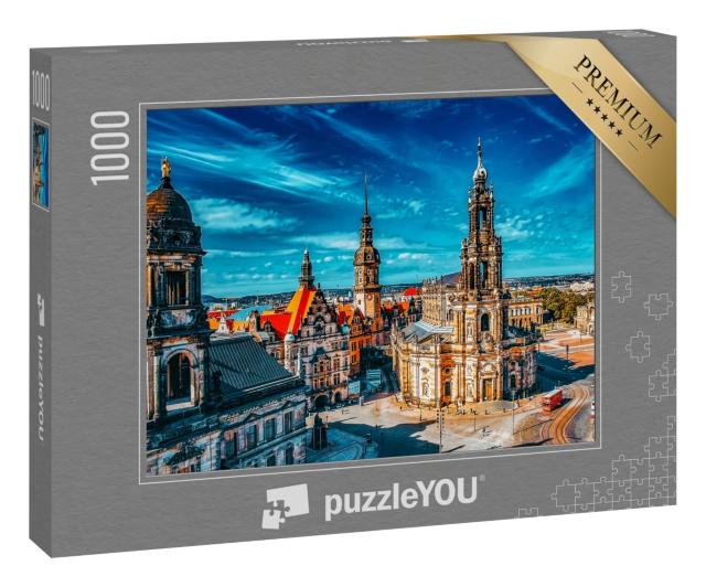 Puzzle 1000 Teile „Historische Dresdner Altstadt, Sachsen, Deutschland“