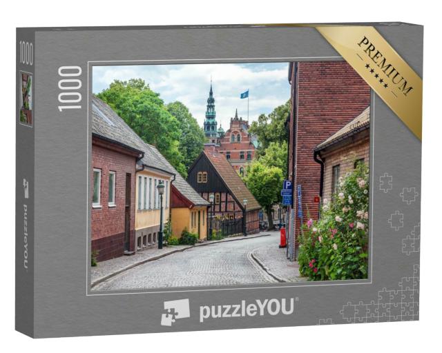 Puzzle 1000 Teile „Lund, eine kleine alte Stadt in Schweden, skandinavische Architektur“