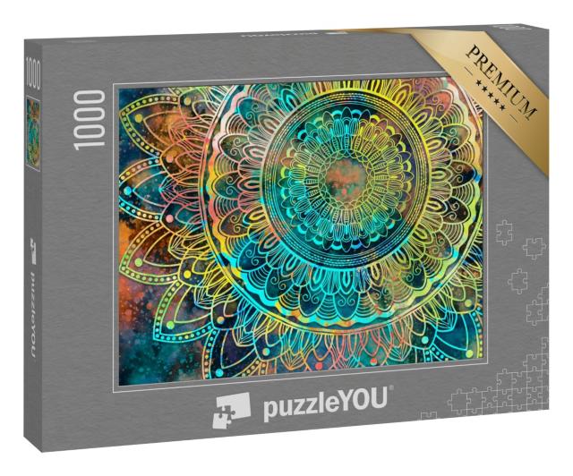 Puzzle 1000 Teile „Wunderschönes buntes Mandala“