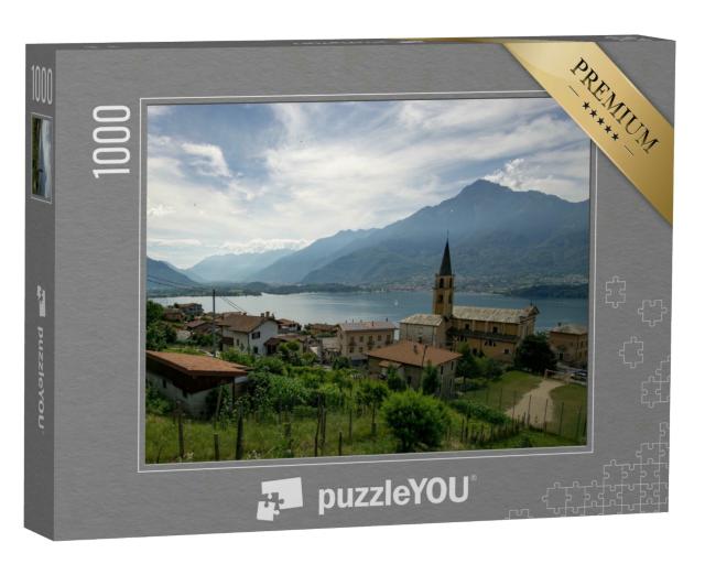 Puzzle 1000 Teile „Comer Meer mit Bergen und Wolken, Lombardei, Italien“