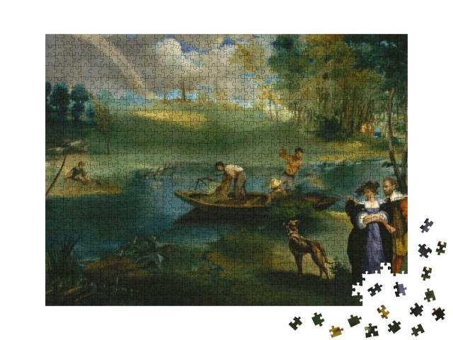 Puzzle 1000 Teile „Angeln, Edouard Manet 1862-63“