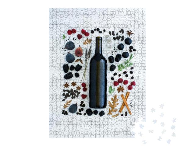 Puzzle 1000 Teile „Weinverkostung mit verschiedenen Weinen und Schaumweinen“
