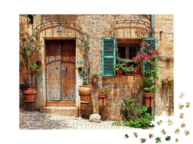 Puzzle 1000 Teile „Alte charmante Häuser in Spanien“