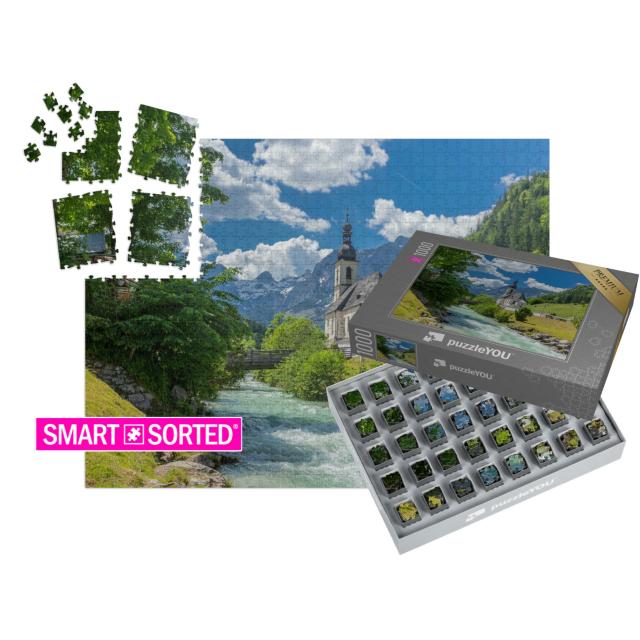 SMART SORTED® | Puzzle 1000 Teile „Berchtesgadener Voralpenlandes: Ramsau und Umgebung“