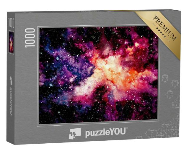 Puzzle 1000 Teile „Aquarell: Der Weltraum“