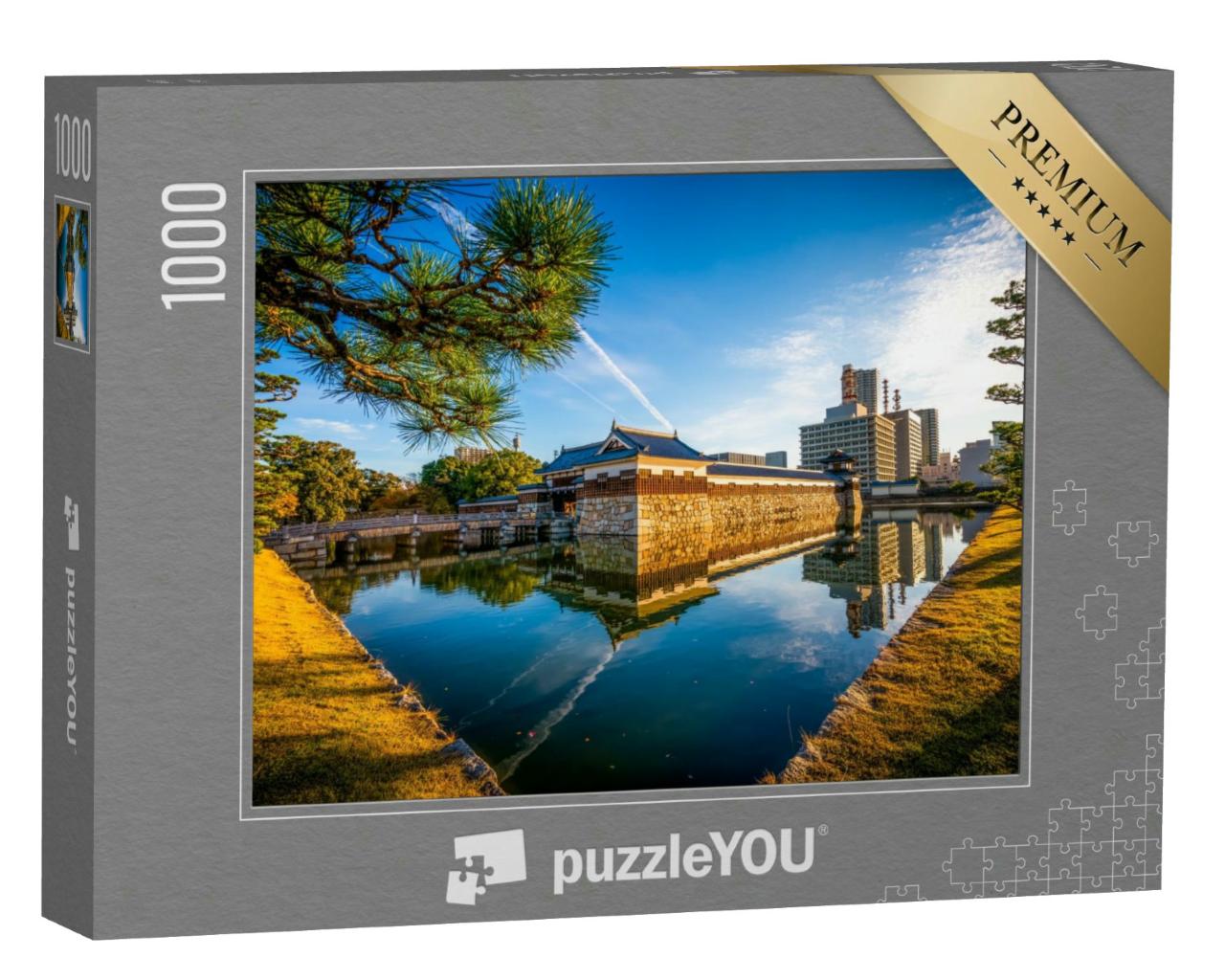 Puzzle 1000 Teile „Der Eingang der Burg Hiroshima, Japan“