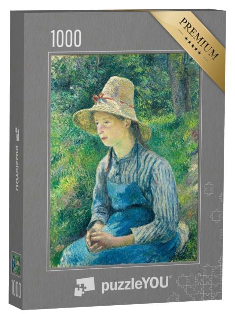 Puzzle 1000 Teile „Camille Pissarro - Bäuerin mit Strohhut“
