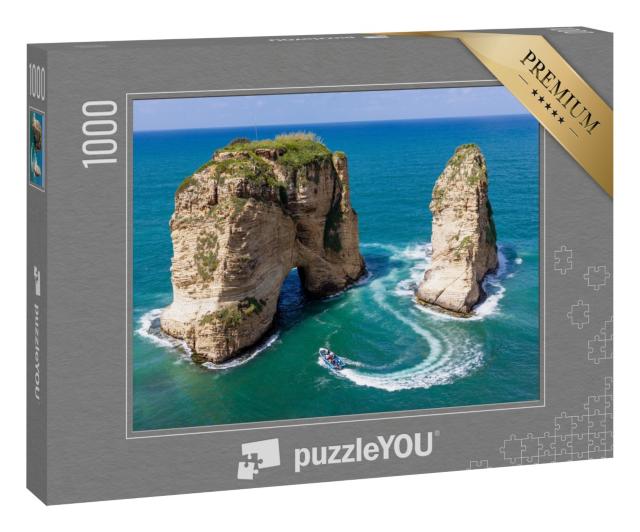 Puzzle 1000 Teile „Rouche-Felsen in Beirut, Libanon“