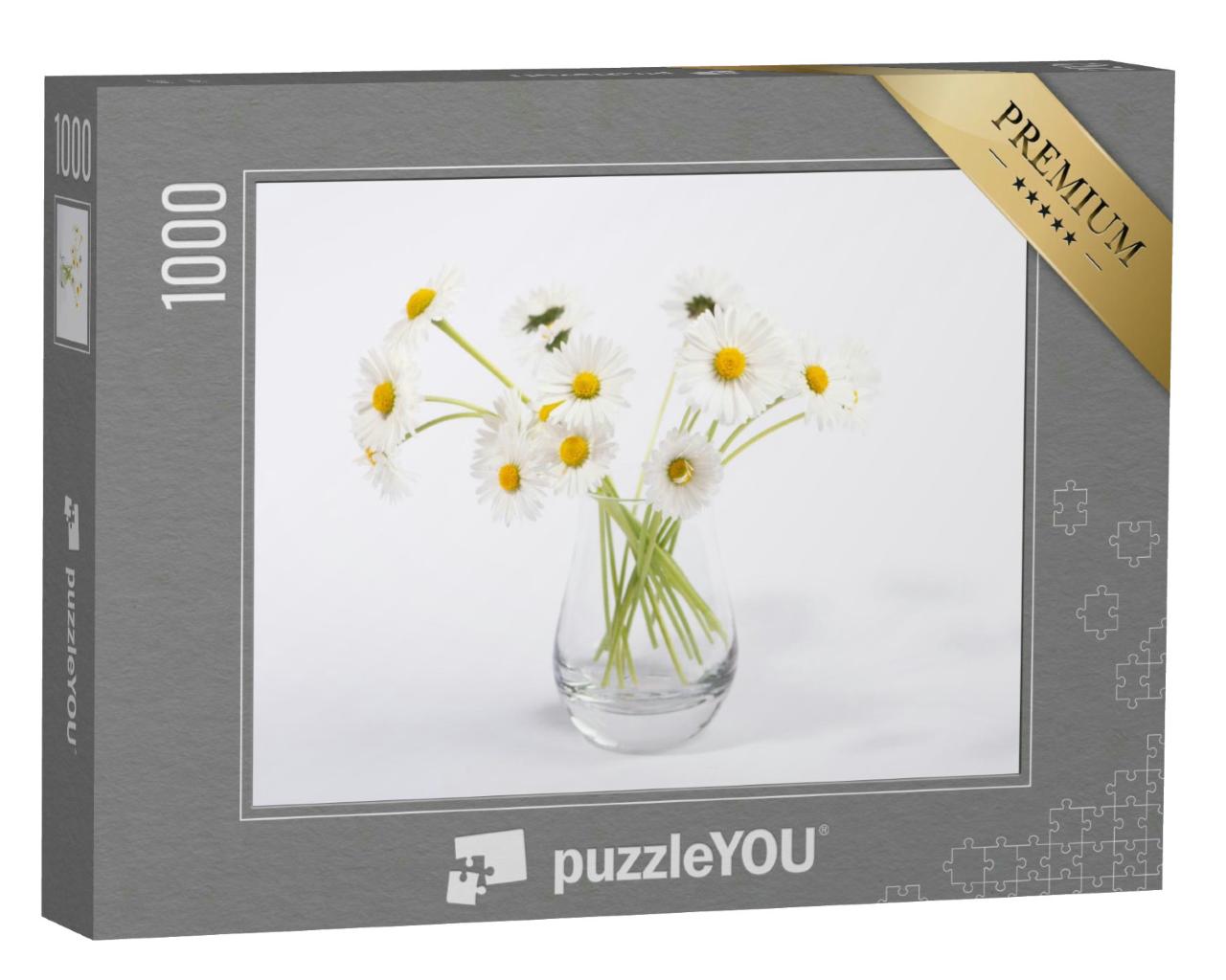 Puzzle 1000 Teile „Gänseblümchen in einer Glasvase“