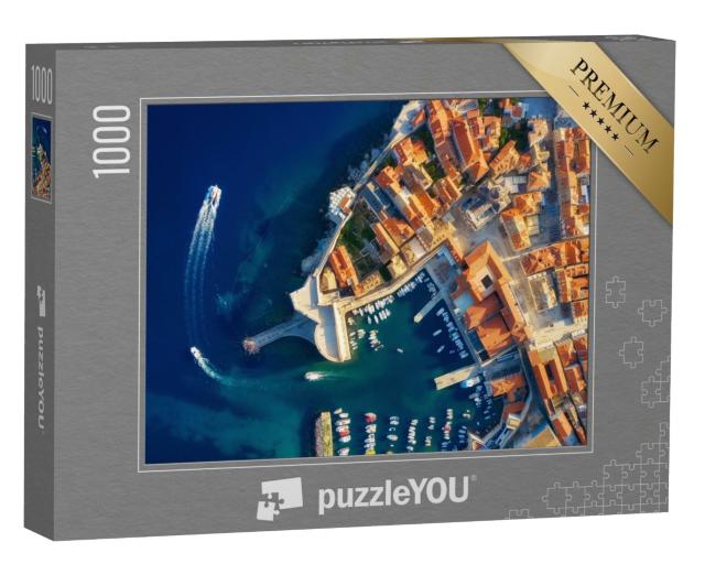 Puzzle 1000 Teile „Blick aus der Luft auf Dubrovnik, Kroatien“