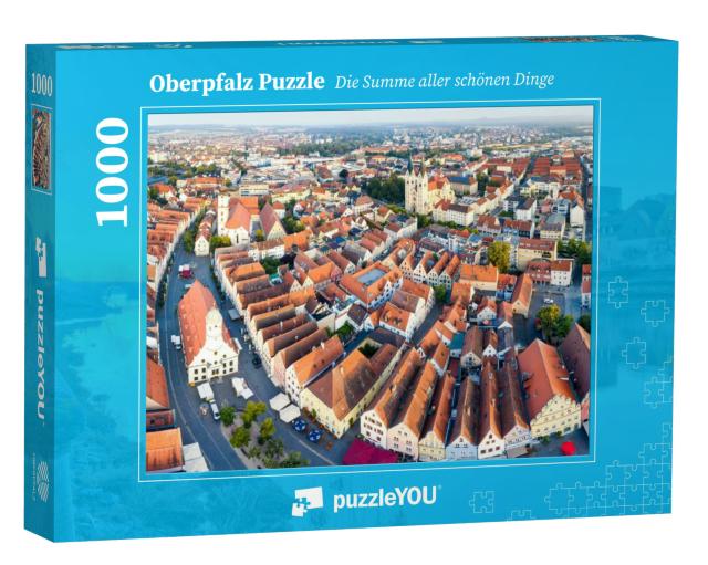 Puzzle 1000 Teile „Altstadt Weiden von oben“