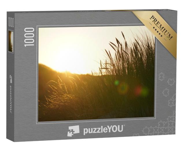 Puzzle 1000 Teile „Sonnenuntergang in den Dünen von Juist“