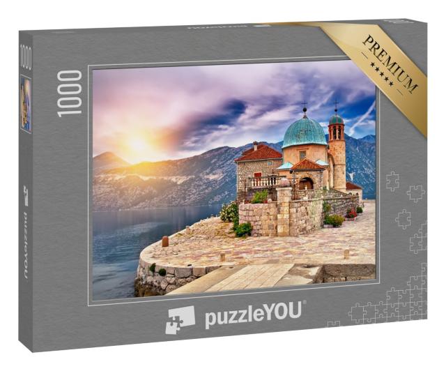 Puzzle 1000 Teile „Schloss auf der Insel am See in Montenegro“