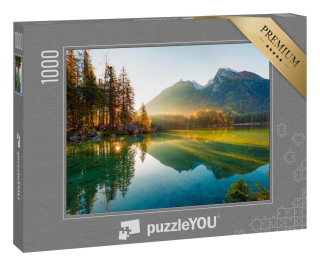 Puzzle 1000 Teile „Herbst-Sonnenaufgang über dem Hintersee “