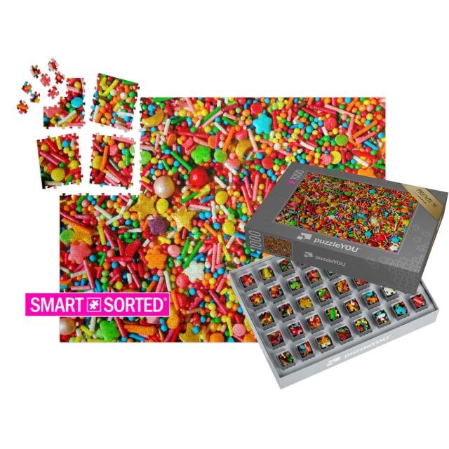 SMART SORTED® | Puzzle 1000 Teile „Bunte Zuckerstreusel“