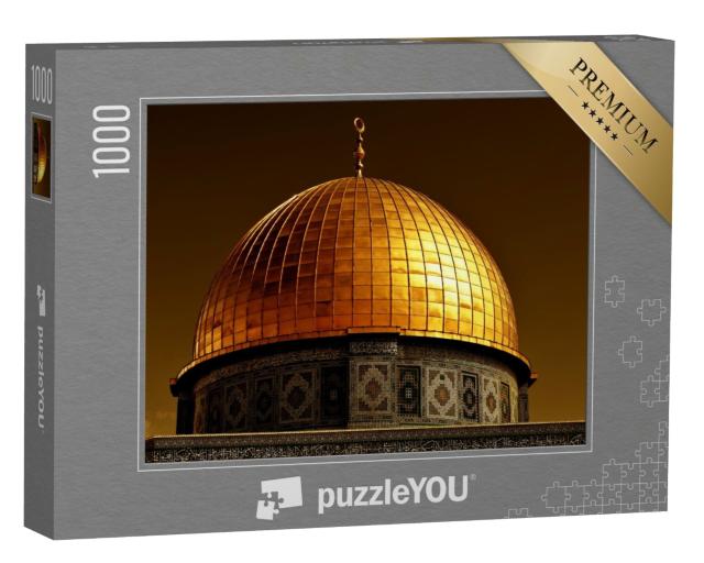 Puzzle 1000 Teile „Mit 80 Kilogramm Gold bedeckt Kuppel des Felsendoms in Jerusalem, Israel“