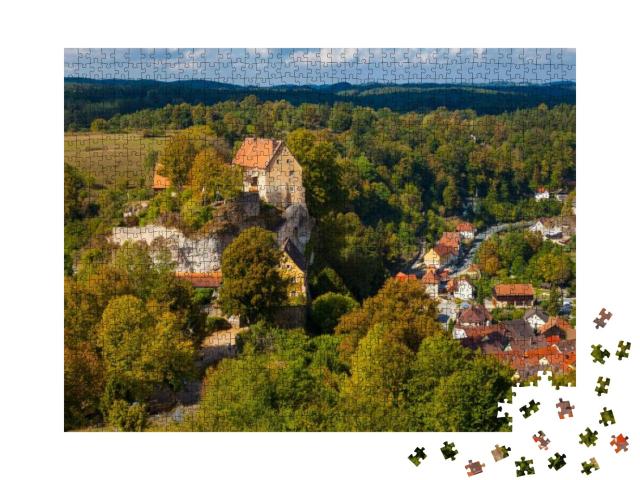 Puzzle 1000 Teile „Festung in Pottenstein, Bayern“