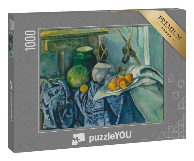 Puzzle 1000 Teile „Paul Cézanne - Stilleben mit einem Ingwerglas und Auberginen“